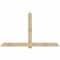 Ekena Millwork Eugene Rough Sawn Timber Gable Bracket, Douglas Fir, 96"W x 56"H x 4"D x 6"F, 14/12 Pitch GBW096X56X0406EUG00RDF - alternate 1